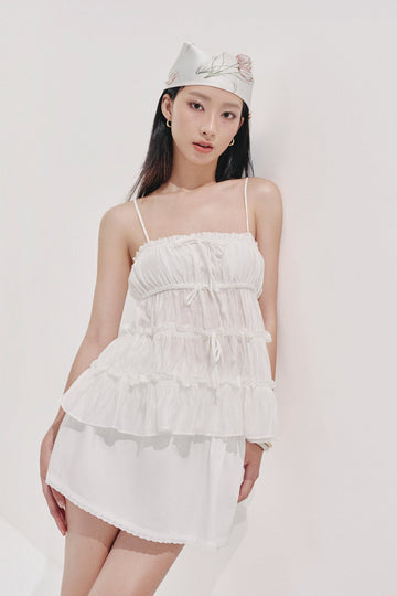 Bow Detail Camisole - T1101 - White