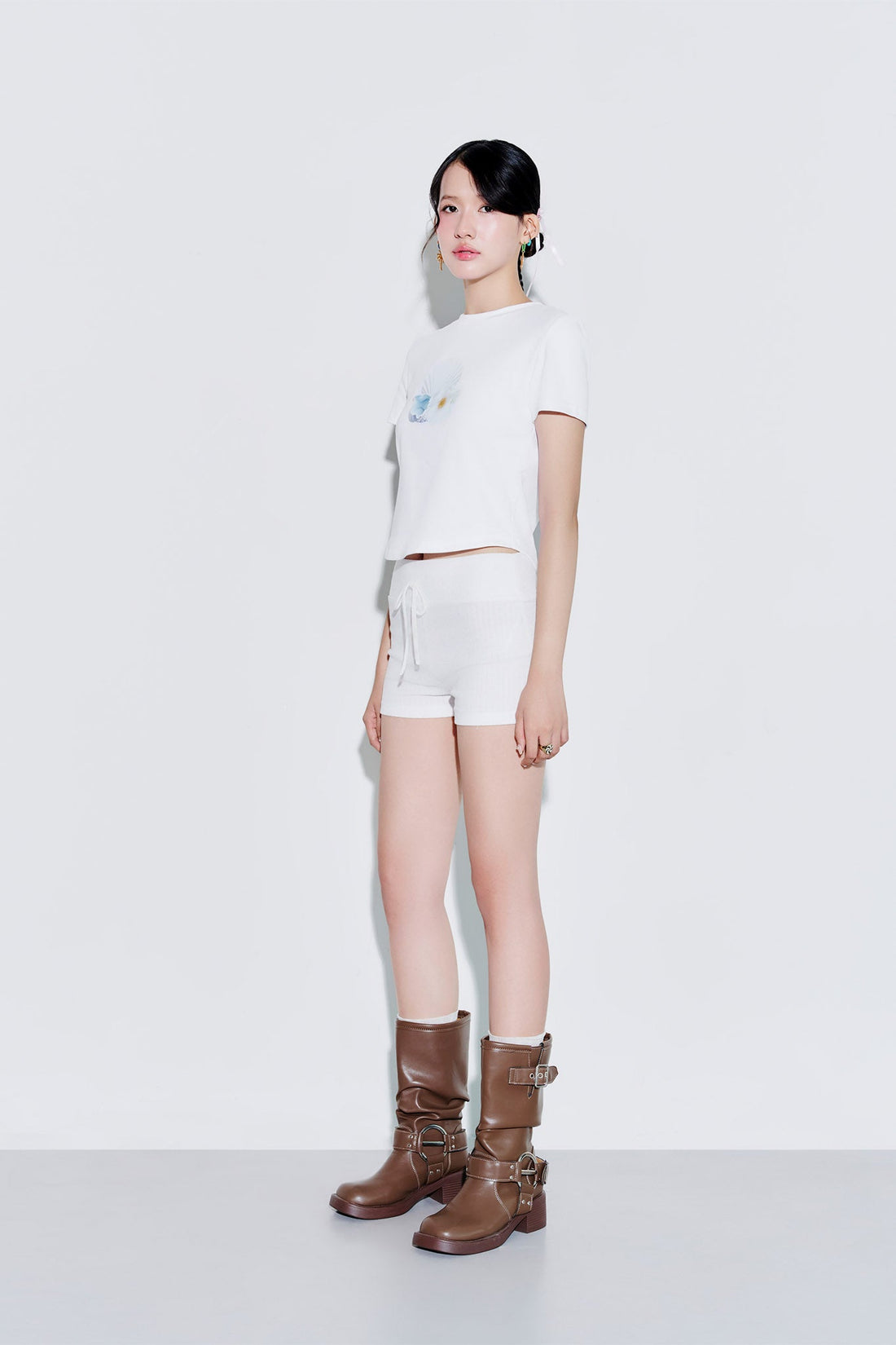 Cotton Jersey Shorts - 0Q0358 - White