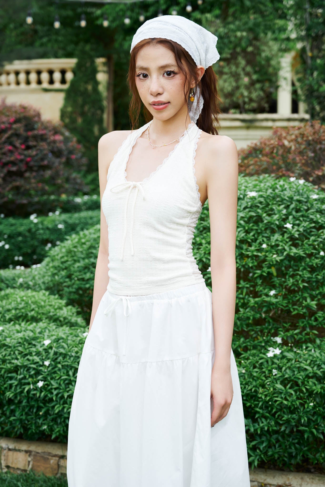 Bow Back Open Back Top - 0T1091 - Cream White