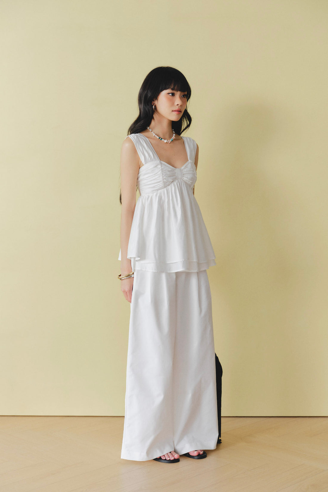 Two-tier babydoll top - 0T1111 - White