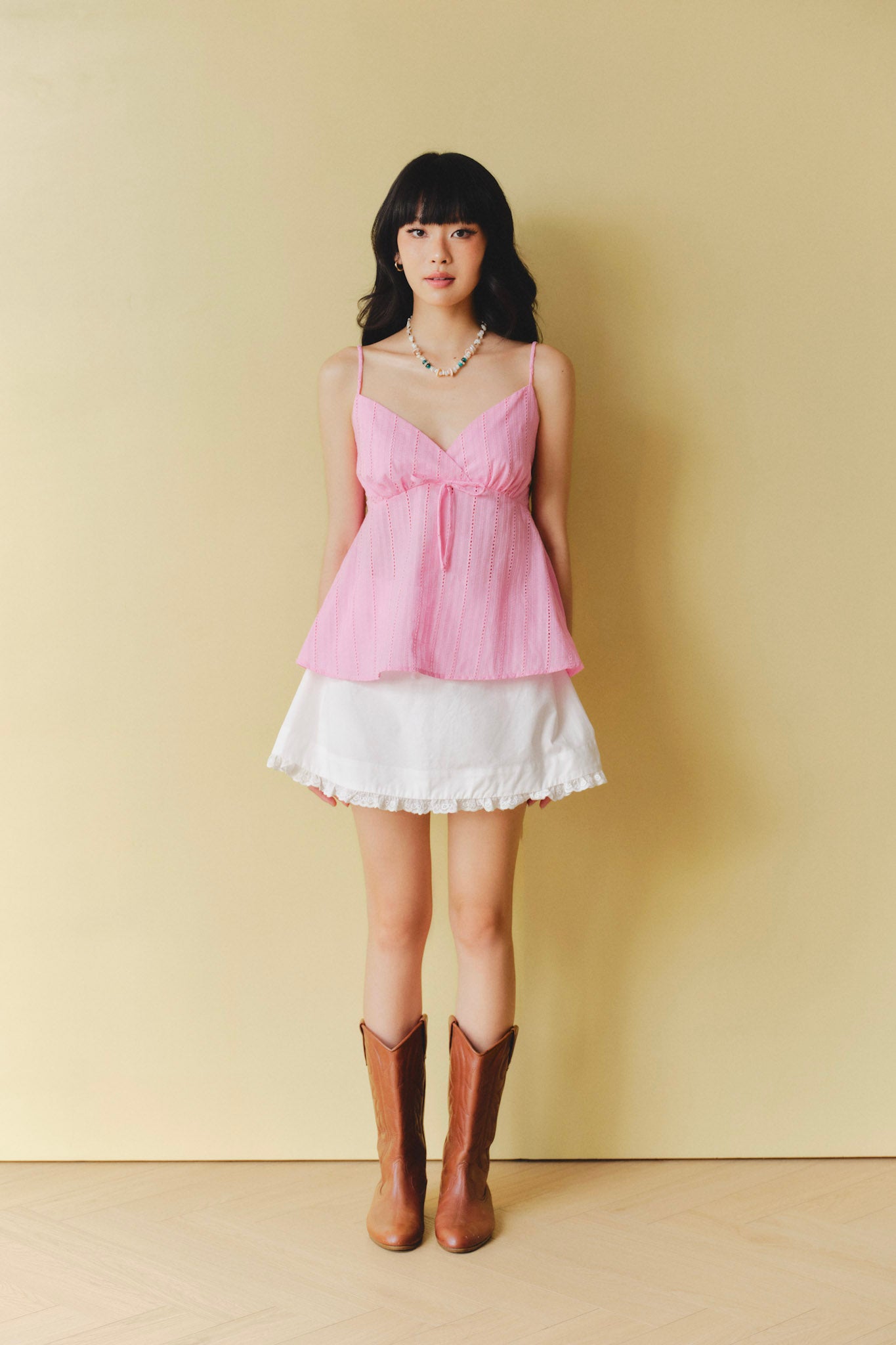 Bow Camisole Top - 0T1112 - Pink