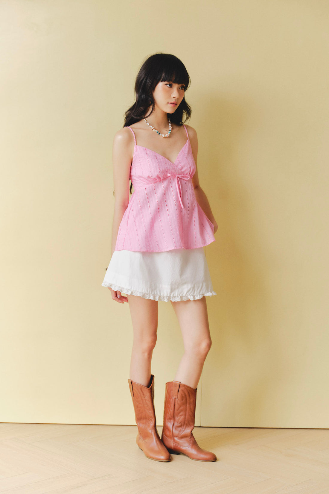 Bow Camisole Top - 0T1112 - Pink