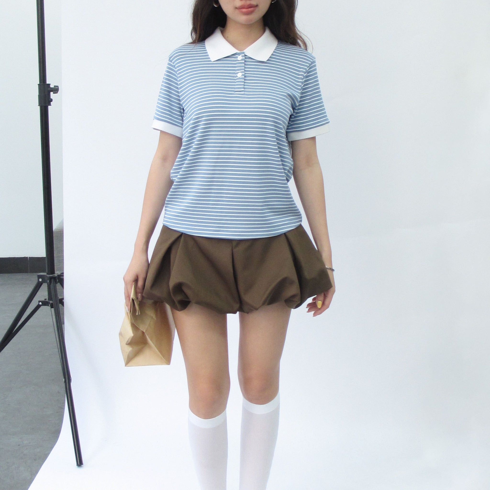 Striped polo shirt - 0T1115 - Blue stripes