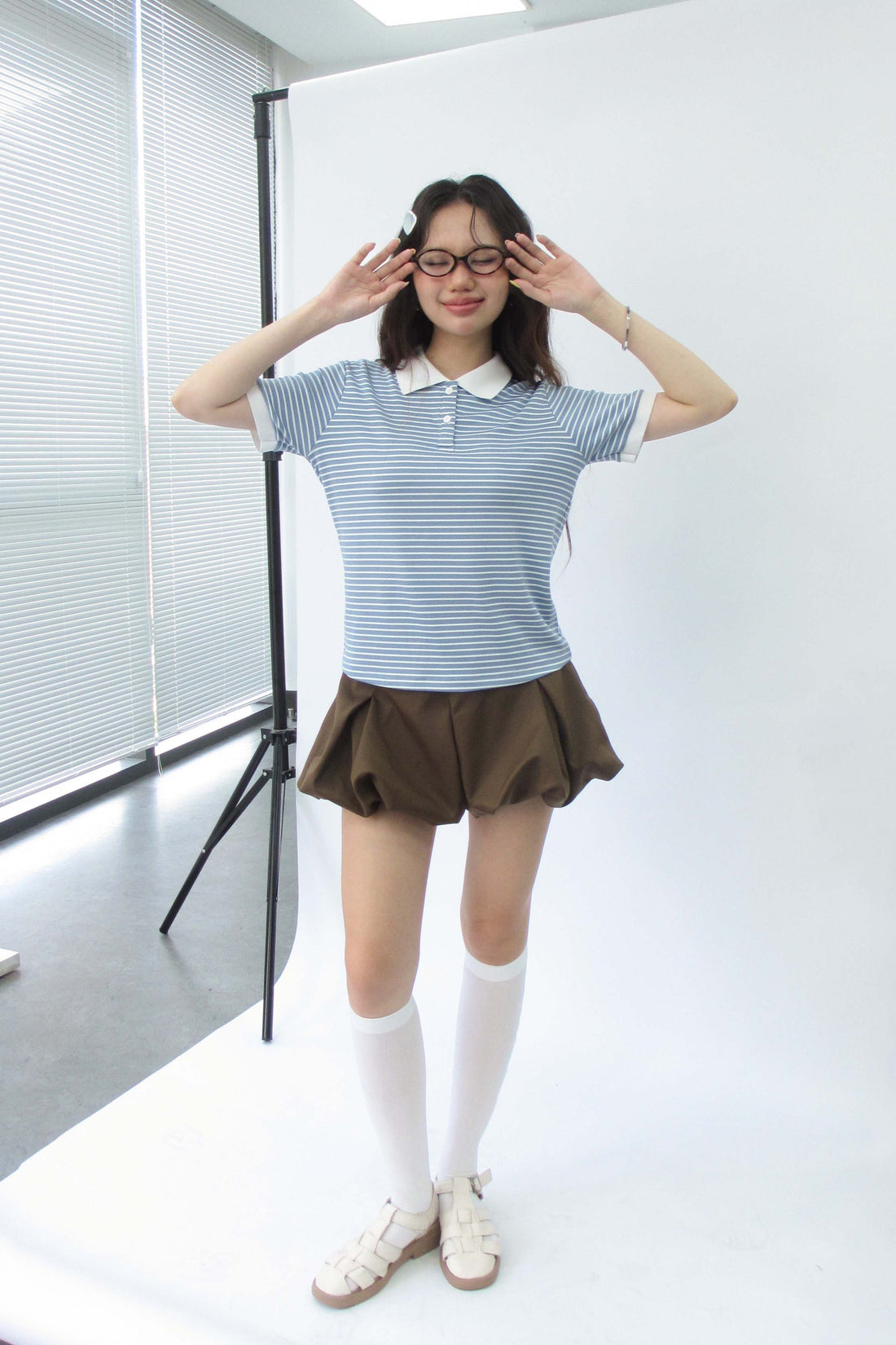 Striped polo shirt - 0T1115 - Blue stripes