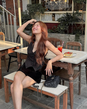 Customer wearing Tailored Fit Vest - 0T1087 - Black
